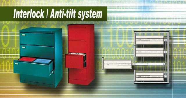 Interlock/Anti-tilt system drawer slide